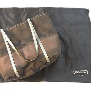 Brown coach purse